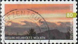 Timbre: Phénomènes astronomiques : ondes de Kelvin-Helmholtz 