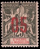 Timbre: Timbre de 1892-1900 surcharg&eacute;