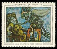 Timbre: Oeuvres d'art du mus&eacute;e national