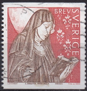 Timbre: Statue de Sainte Brigitte, de Johannes Stenrat.