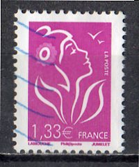 Timbre: 1.33 &euro; lilas "Marianne de Lamouche"