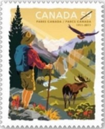 Timbre: 100 ans de Parcs canada