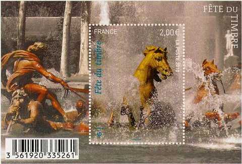 Timbre: F&ecirc;te du Timbre - Prot&eacute;geons l'eau ( bassin d'Apollon )