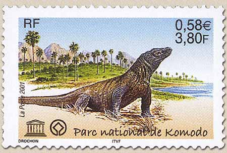 Timbre: Varan de Komodo.