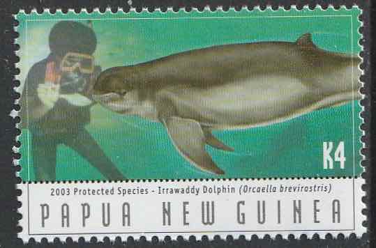 Timbre: Faune marine en voie de disparition, dauphin