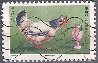 Timbre: Poule en communication