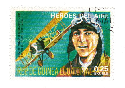 Timbre: H&eacute;ros de l'air Edward Vernon Rickembacker - USA