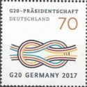 Timbre: Pr&eacute;sidence du G20 par l'Allemagne