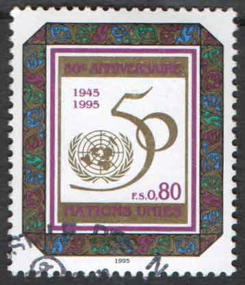 Timbre: 50&deg; anniversaire des Nations Unies