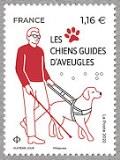 Timbre: Les chiens guides d'aveugles 