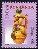 Timbre: Pichet au d&eacute;cor d'animaux d'Oboga