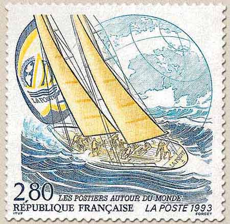 Timbre: Les Postiers autour du monde (2.80)