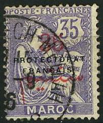 Timbre: Type Mouchon surcharg&eacute;