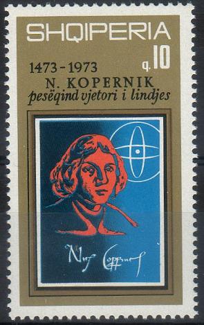 Timbre: 500 anniv de la naissance de Copernic