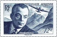 Timbre: Antoine de Saint-Exup&eacute;ry - 75 ans du Petit Prince