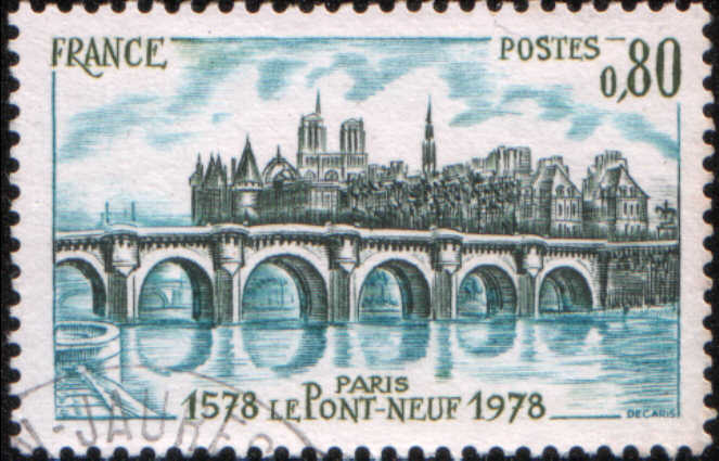 Timbre: S&eacute;rie touristique : Paris, le Pont-Neuf 1578 1978