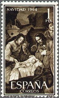 Timbre: La Nativit&eacute; de Francisco de Zurbar&aacute;n.