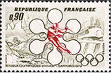 Timbre: Jeux olympiques d'hiver de Sapporo