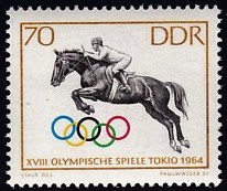Timbre: Jeux Olympiques de Tokyo, hippisme