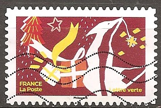 Timbre: Noël : Renard et cadeaux