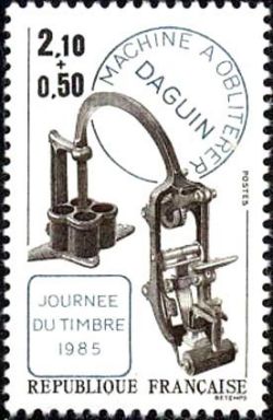 Timbre: Machine &agrave; oblit&eacute;rer - Daguin