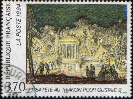 Timbre: Relations culturelles France-Su&egrave;de : F&ecirc;te au Trianon.