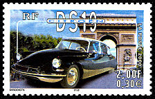 Timbre: Voitures anciennes : Citr&ouml;en DS19