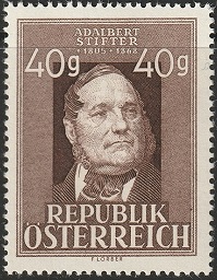Timbre: Adalbert Stifter, 1805-1868, po&egrave;te et peintre