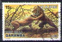 Timbre: Parc de la Garamba : Lions