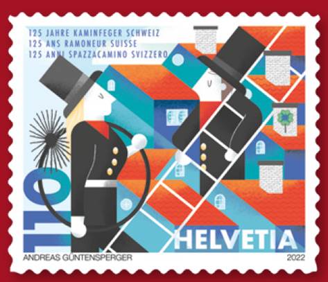 Timbre: 125 ans Ramoneur Suisse