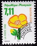 Timbre: Pr&eacute;oblit&eacute;r&eacute; Bouton d'or