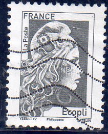 Timbre: Marianne l'engag&eacute;e - Ecopli - Philaposte.
