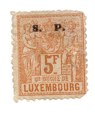 Timbre: Industrie et commerce surcharg&eacute; S.P.