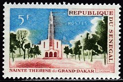Timbre: Sainte-Th&eacute;r&egrave;se du Grand Dakar