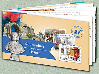 Timbre: Carnet Patrimoines de France