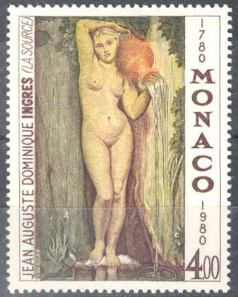 Timbre:  La source, tableau de J.A.D. Ingres