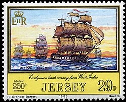 Timbre: Convoi dans les cara&iuml;bes