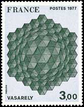 Timbre: Hommage &agrave; l'hexagone de Vasarely