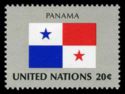 Timbre: Drapeaux des &eacute;tats membres de l'ONU.