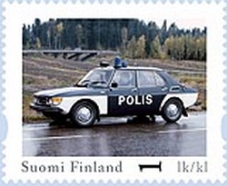 Timbre: Classic Finnish police vehicles - Saab 99 GL