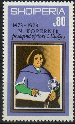 Timbre: 500 anniv de la naissance de Copernic