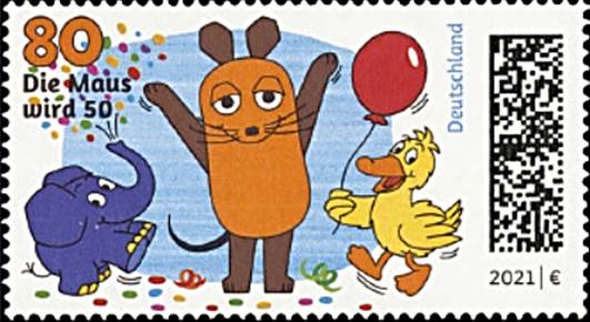 Timbre: Maus wird 50 (non adh&eacute;sif)