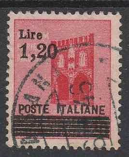 Timbre: Timbre n&deg;27, R&eacute;publique sociale italienne surcharg&eacute;