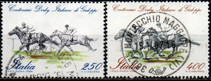Timbre: Centenaire du derby italien de galop