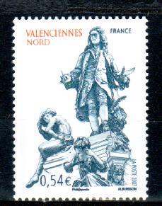 Timbre: Fontaine Watteau &agrave; Valenciennes (Nord)