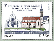 Timbre: Coll&eacute;giale Notre Dame de Melun