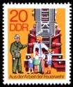 Timbre: Intervention des sapeurs-pompiers:enfants en visite