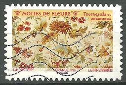 Timbre: Les Fleurs:  Tournesol et an&eacute;mone