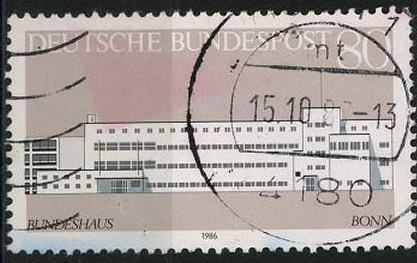 Timbre: Principes de base de d&eacute;mocratie : Palais f&eacute;d&eacute;ral &agrave; Bonn
