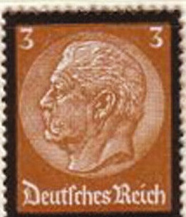 Timbre: Mort du président Hindenburg.
